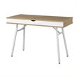 Allora Workstation with Cord Management and Storage in Pine