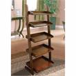 Allora Transitional Wood 5 Shelf Bookcase in Antique Oak