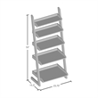 Allora Transitional Wood 5 Shelf Bookcase in Antique Oak