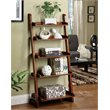 Allora Transitional Wood 5 Shelf Bookcase in Antique Oak
