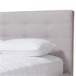Allora Mid-Century Polyester Fabric Upholstered Queen Platform Bed in Gray