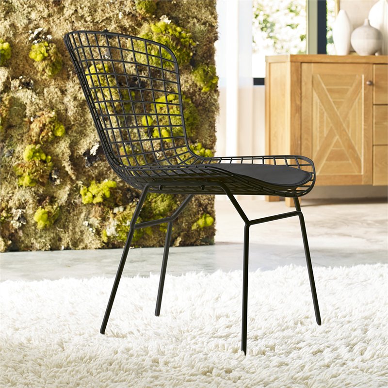 Allora Dining Side Chair in Noir Black (Set of 2)