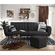 Allora Sleeper Sofa in Dark Gray