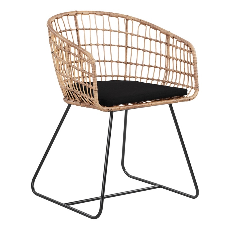 Allora 18'' Traditional Wicker / Rattan Lounge Chair in Brown