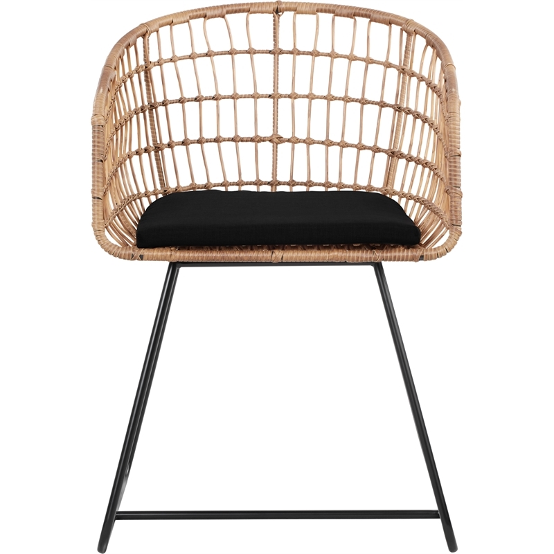 Allora 18'' Traditional Wicker / Rattan Lounge Chair in Brown