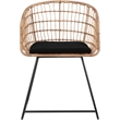 Allora 18'' Traditional Wicker / Rattan Lounge Chair in Brown