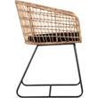 Allora 18'' Traditional Wicker / Rattan Lounge Chair in Brown