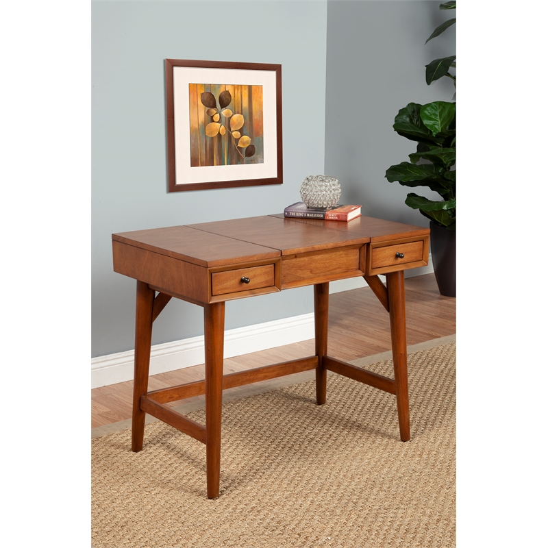 Allora Wood Bedroom Vanity in Acorn (Brown)