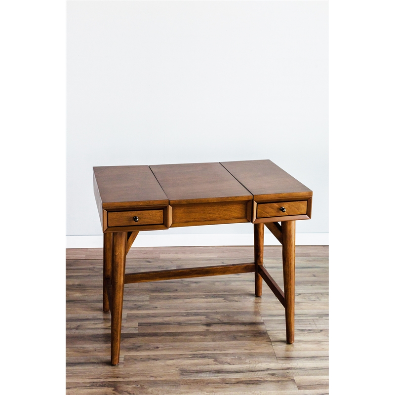 Allora Wood Bedroom Vanity in Acorn (Brown)