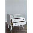 Allora Wood Large Wood 2 Drawer Nightstand in White