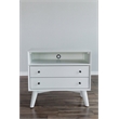 Allora Wood Large Wood 2 Drawer Nightstand in White