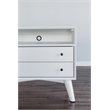 Allora Wood Large Wood 2 Drawer Nightstand in White