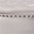 Allora Tufted Velvet Coffee Table Ottoman in Light Gray