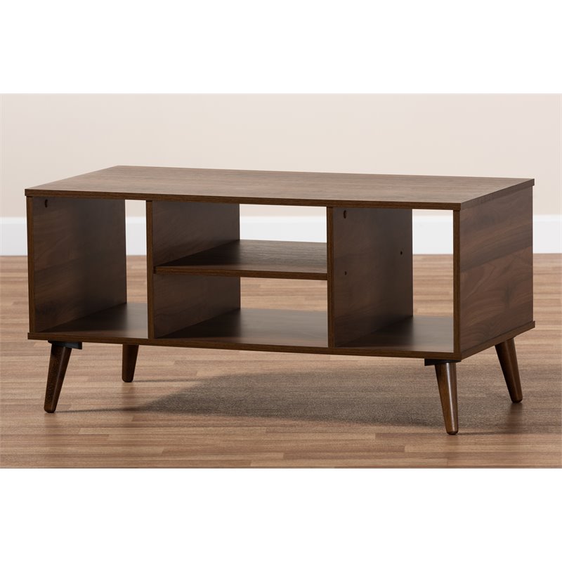 Allora Contemporary Brown Finished Coffee Table