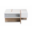 Allora Two-Tone White and Oak Finished Wood Coffee Table