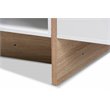 Allora Two-Tone White and Oak Finished Wood Coffee Table