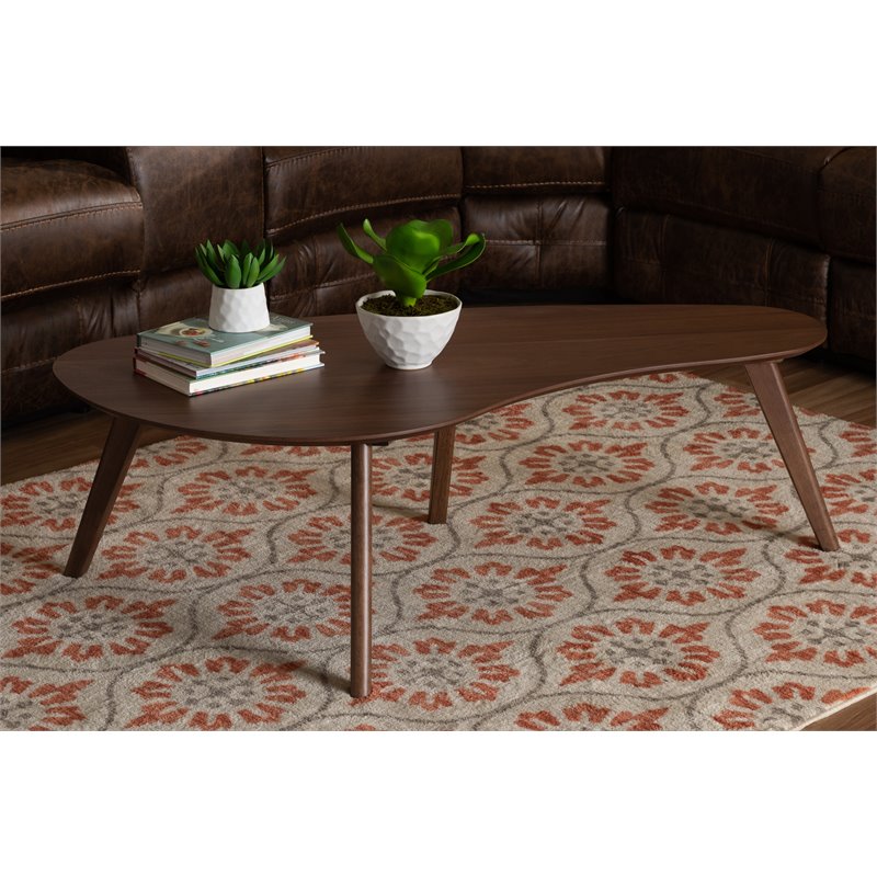 Allora Contemporary Brown Finished Coffee Table