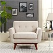 Allora Tufted Upholstered Accent Chair in Beige