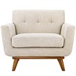 Allora Tufted Upholstered Accent Chair in Beige