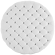 Modway Faux Leather White Ottoman Round Tufted 40