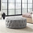 Modway Polyester Fabric Light Gray Ottoman Round Tufted 40
