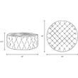 Modway Polyester Fabric Light Gray Ottoman Round Tufted 40