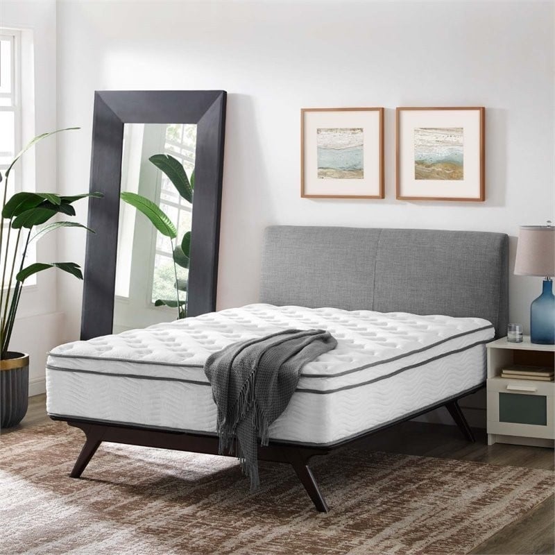 Allora Polyester White California King Mattress Firm 14