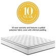 Allora Polyester White Twin Mattress Rectangular Tight-Top 8