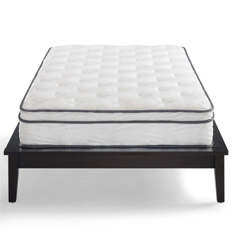 Allora Polyester White Twin Mattress Rectangular Tight-Top 8