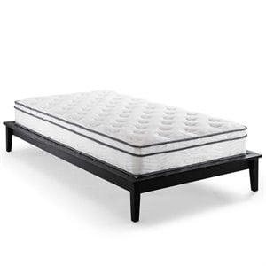 Allora Polyester White Twin Mattress Rectangular Tight-Top 8&quot Unassembled