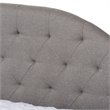 Allora Fabric Tufted Curved Headboard Full Daybed with Trundle in Gray
