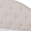 Allora Fabric Tufted Curved Headboard Full Daybed with Trundle in Light Beige