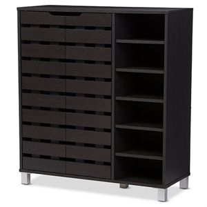 Allora 2 Door Shoe Cabinet in Espresso