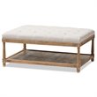 Allora Coffee Table Ottoman in Beige and Oak
