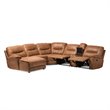 Allora 6 Piece Reclining Sectional Sofa in Light Brown