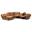 Allora 6 Piece Reclining Sectional Sofa in Light Brown
