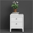 Allora Contemporary 2 Drawer Nightstand in White