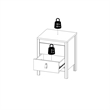 Allora Contemporary 2 Drawer Nightstand in White