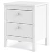 Allora Contemporary 2 Drawer Nightstand in White