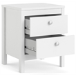 Allora Contemporary 2 Drawer Nightstand in White