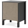 Allora Engineered Wood Black Nightstand Rectangular Scandinavian 17.17