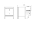 Allora Engineered Wood Black Nightstand Rectangular Scandinavian 17.17