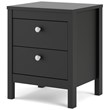 Allora Engineered Wood Black Nightstand Rectangular Scandinavian 17.17
