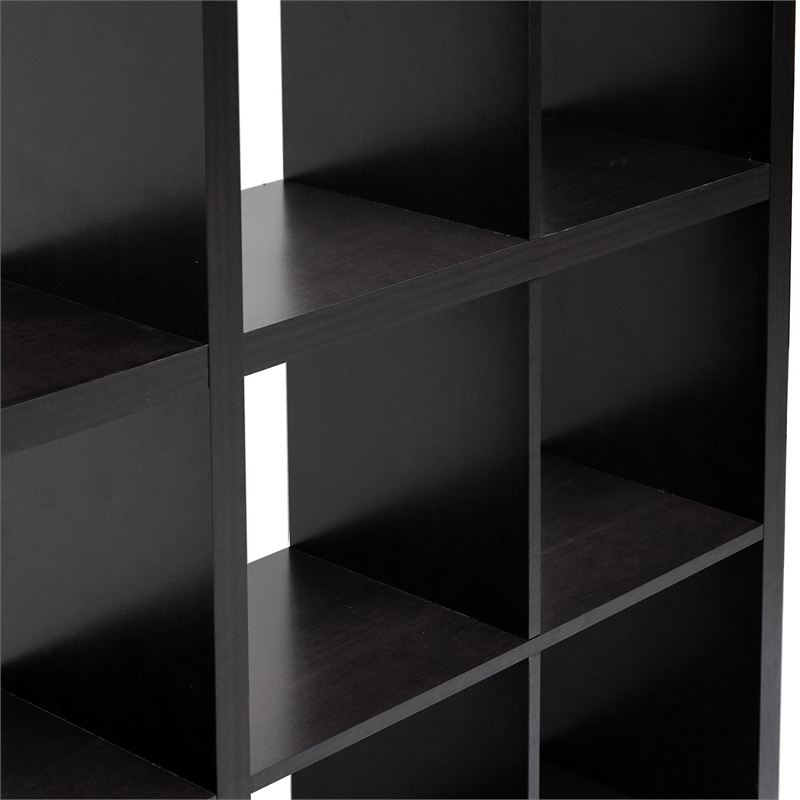 Allora Contemporary 12 Cube Shelving Unit in Dark Brown