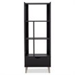 Allora Contemporary Bookcase in Espresso
