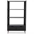 Allora Contemporary 3 Shelf Bookcase in Espresso
