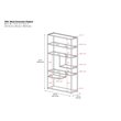 Allora Bookcase Etagere in Black Marble Finish