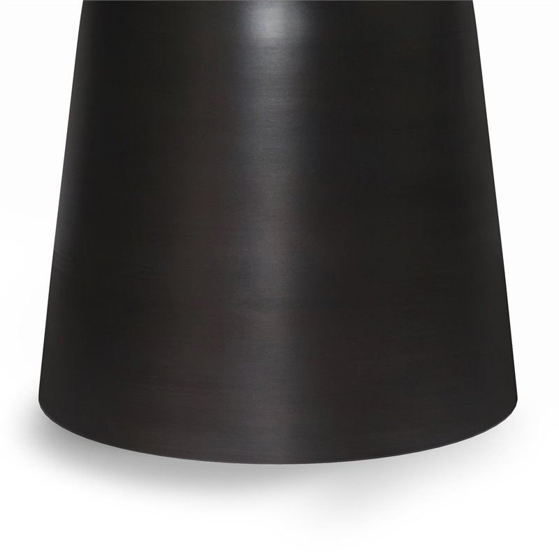 NewTitle: Allora Iron Antique Copper End Table Sculptural 18.1