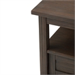 Allora Hand Crafted Shaker End Table in Farmhouse Brown
