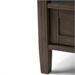 Allora Hand Crafted Shaker End Table in Farmhouse Brown